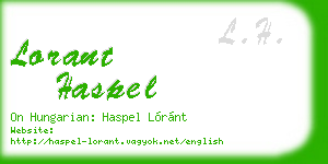 lorant haspel business card